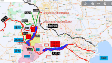 一堤之隔 雄安无一滴水 霸州洪水滔天（视频）