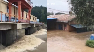 中國東北部分災區積水未退 災民靠自救