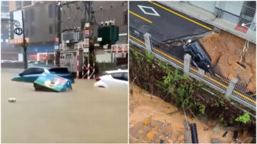 廣東暴雨 東莞多鎮淹水 深圳道路塌陷（視頻）