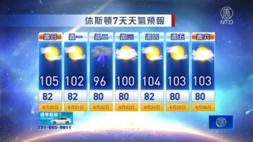 休斯顿一周天气预报（8月20日至26日）