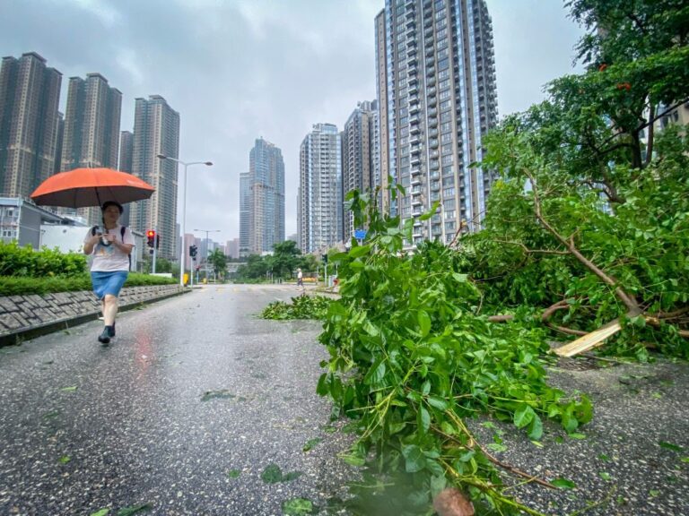 強颱蘇拉登珠海 香港颳十號風球 海葵撲台灣