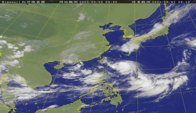 颱風海葵逼近 台灣北部東部雨勢越晚越大