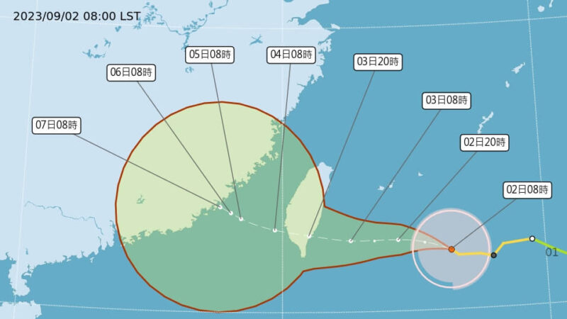 颱風海葵強度略增 台灣發陸警 影響到5日或6日