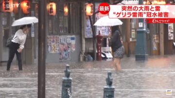 大雨袭日本北海道 小樽等城市旅游景点被水淹