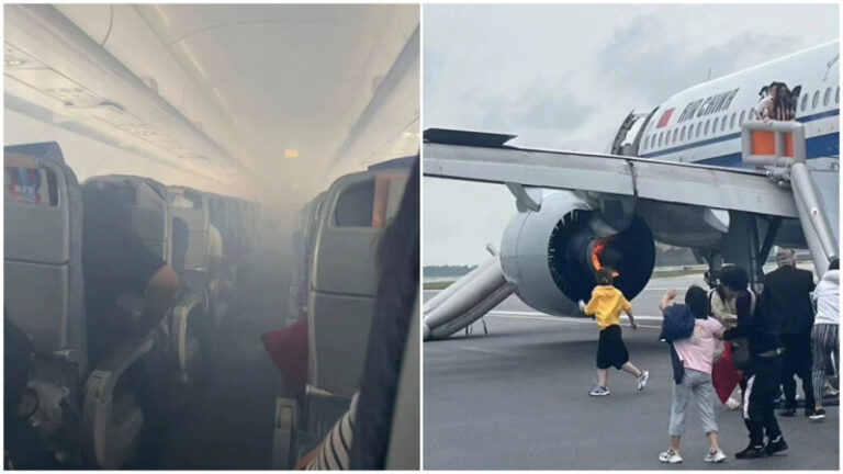 中國客機接連出事 一架空中起火 一架緊急折返