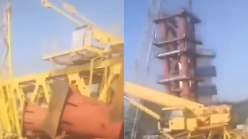 四川一大型塔吊突然垮塌 至少6死5伤（视频）