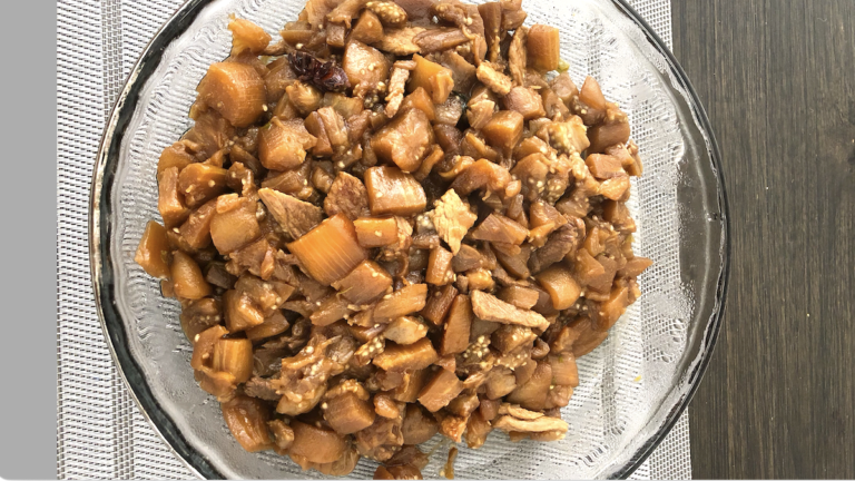 茄子丁炒肉的家常做法 鮮香入味
