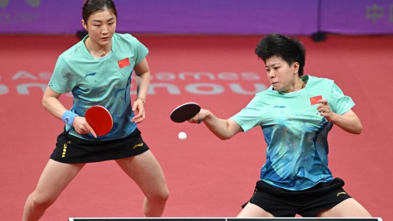 中国乒乓球女双罕见失利 无缘亚运四强