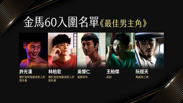 金馬60入圍名單揭曉 許光漢 林柏宏搶影帝