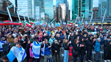 加拿大溫哥華民眾集會 譴責邪惡 聲援以色列