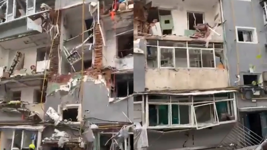 吉林居民樓被炸出大窟窿 至少1死16傷（視頻）