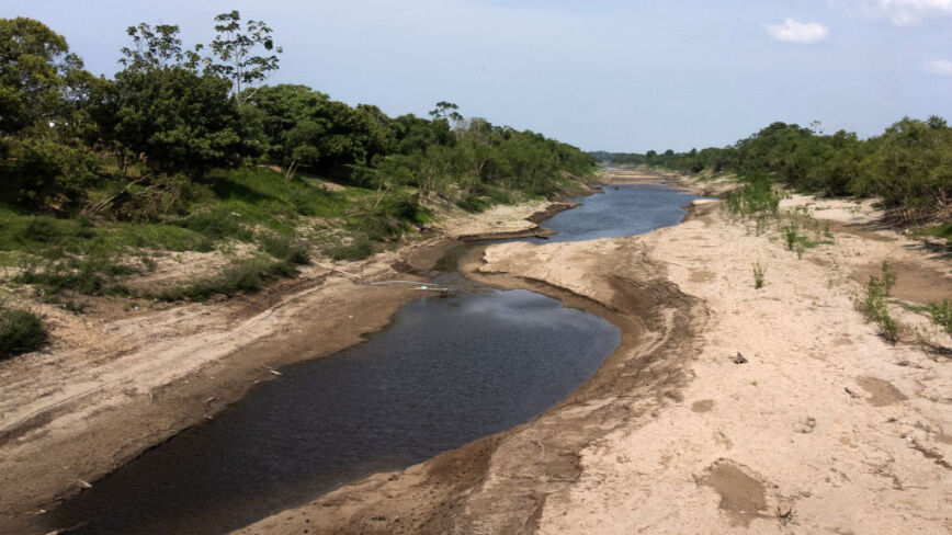亚马逊河大旱 河岸浮现两千年前怪异人脸岩刻