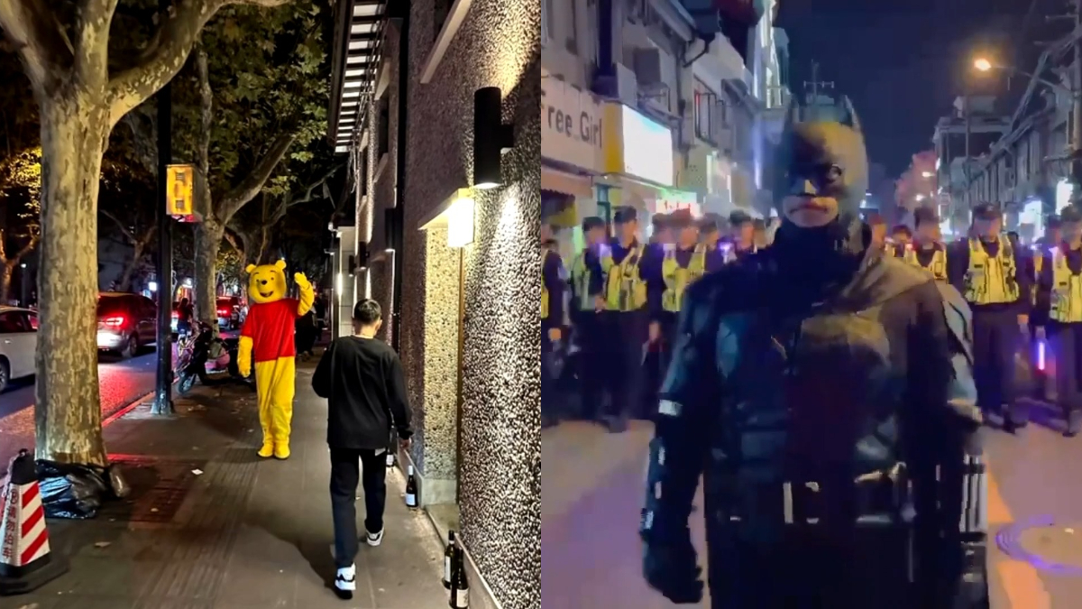 【禁闻】上海民众借万圣节讥讽中共 警封路清场