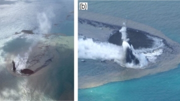 日本硫磺岛外海火山喷发 学者：岩石堆积形成新岛屿