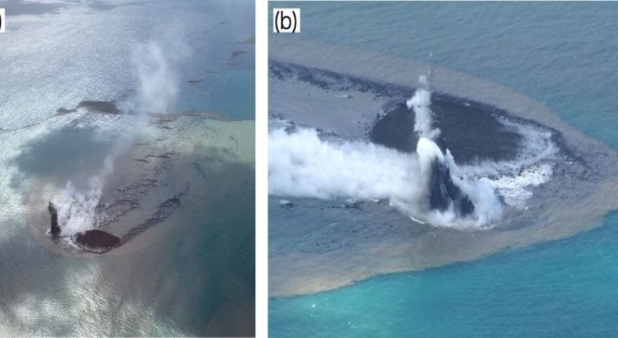 日本硫磺岛外海火山喷发 学者：岩石堆积形成新岛屿