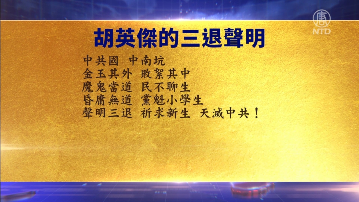 【禁闻】11月8日三退声明精选