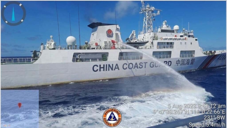 中菲南海又起衝突 中共海警再射水炮