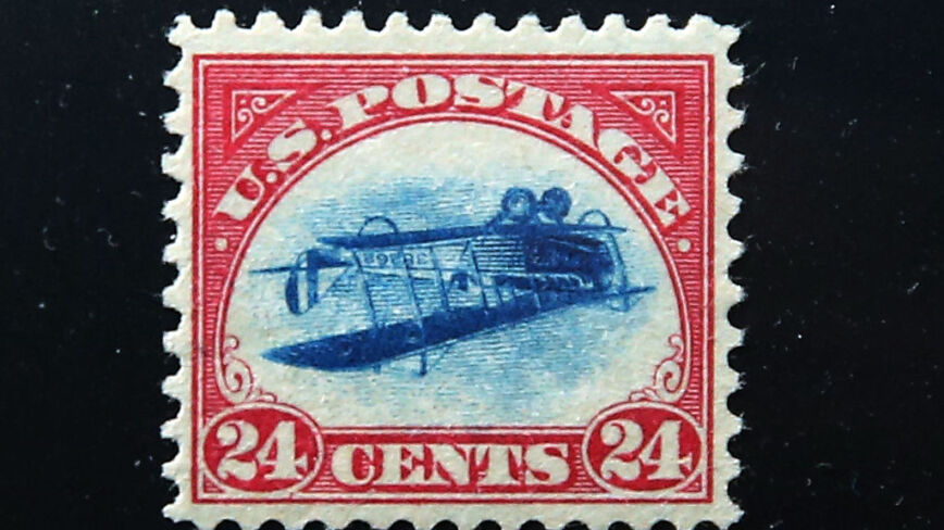 稀有珍品 “倒飞机”邮票拍出200万美元