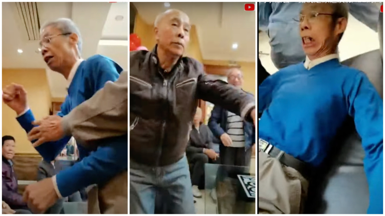 廣西南寧一中老同學聚會 原造反派保皇派同學打起來（視頻）