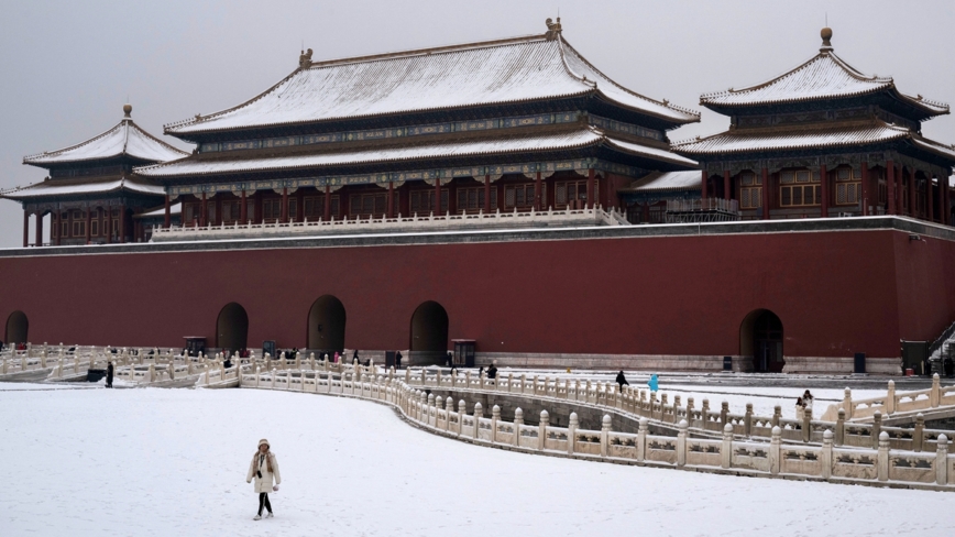 组图：北京暴雪 中小学停课 多景区关闭
