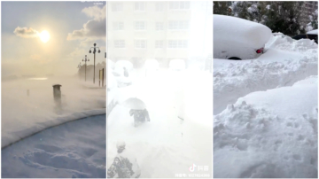 大降温 山东威海烟台暴雪 山西一县全县停电（视频）