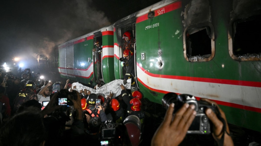 孟加拉大选前夕传多处遭纵火 列车失火夺4命包括2童