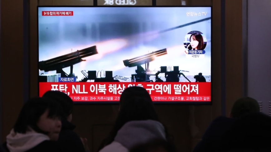 朝鲜连3天发射炮弹 韩警示民众注意户外活动