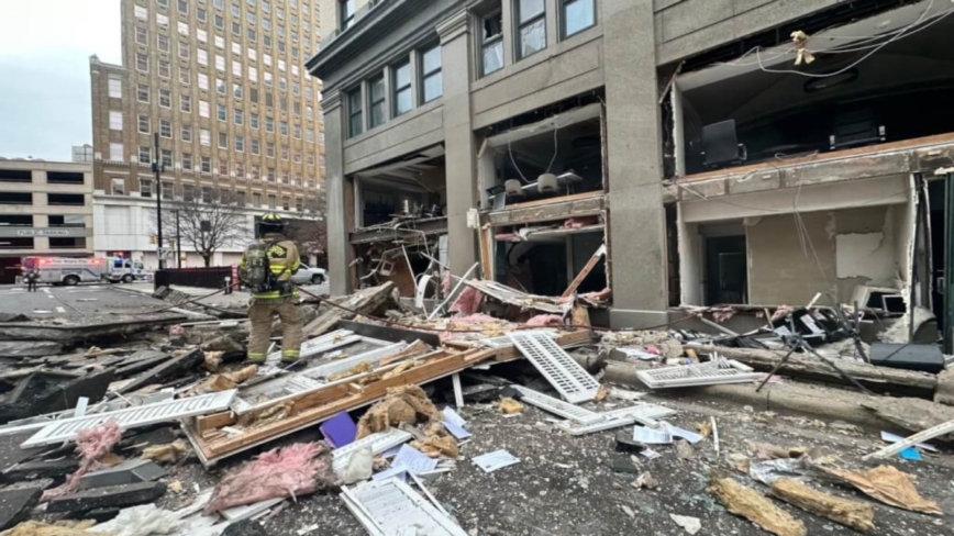 疑瓦斯爆炸 德州市中心饭店至少21伤1失踪