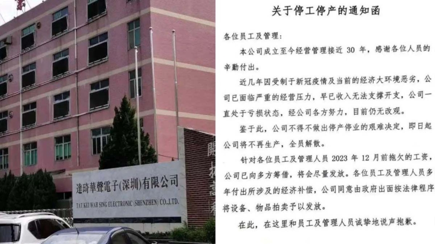 深圳30年玩具大廠達琦華聲倒閉 2000人失業