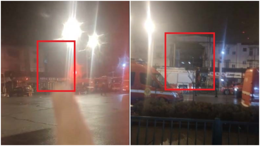上海楼房倒塌满街消防车 官方不报死伤（视频）