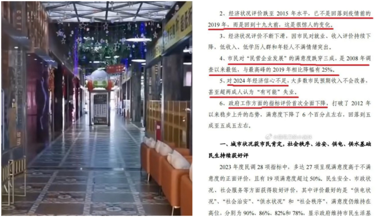 網傳廣州民調報告：經濟評價跌回2015年水平