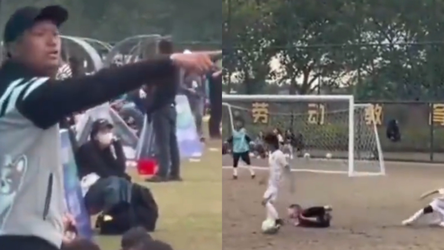 中國足球教練指揮球員踢人上熱搜 惹眾怒