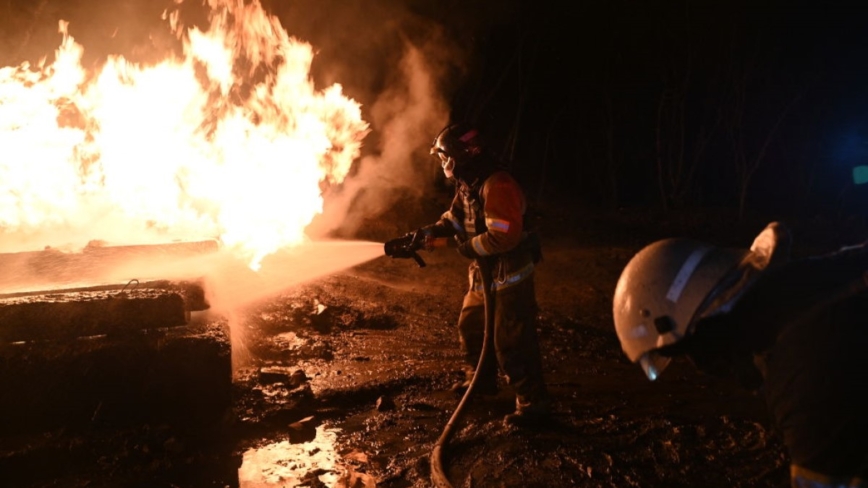 俄无人机袭乌 哈尔科夫加油站汽油燃烧外溢酿7死
