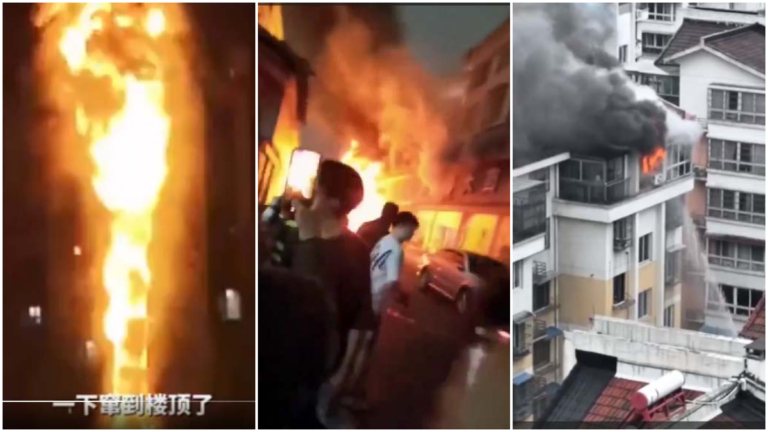 元宵節大陸3地傳火災 佳木斯高樓成火龍（視頻）