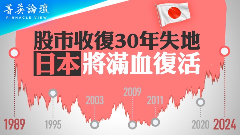 【菁英論壇】股市收復30年失地 日本將滿血復活