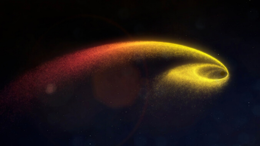 天文学家罕见发现恒星被超大黑洞撕裂