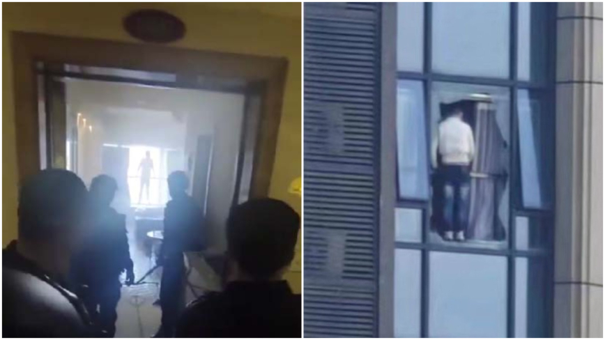 传成都男高楼上捅死多人 并与公安对峙（视频）