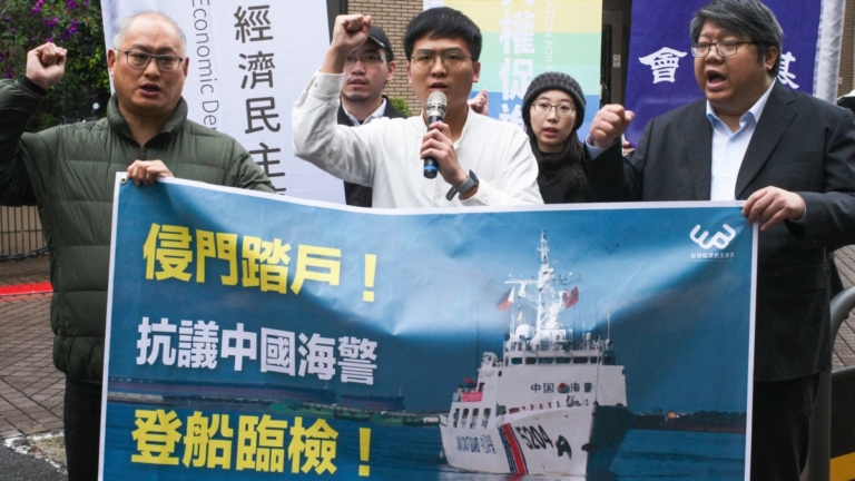 台海緊張 中共海警船再闖金門禁區遭驅離