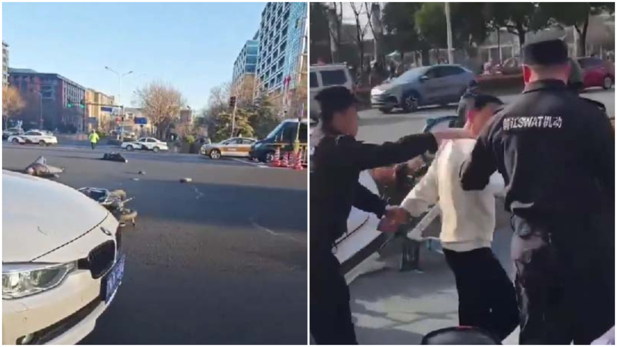 傳北京長安街車撞2人 鎮江男惡意撞人被抓（視頻）