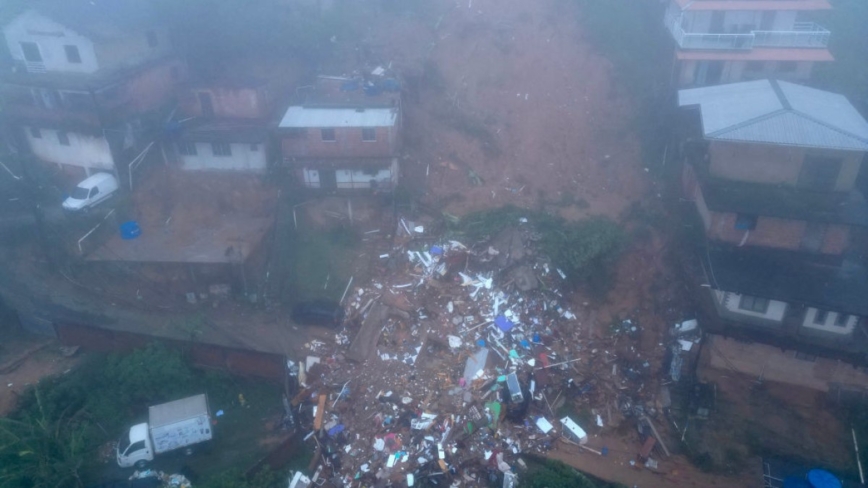 巴西东南部暴雨成灾 夺十多人性命
