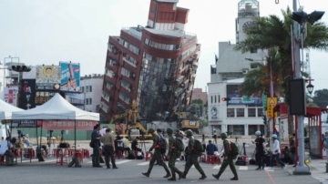 台湾花莲7.2级地震 建筑倾而不倒获赞