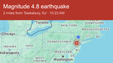 快訊：新澤西發生4.8級地震 紐約、費城有震感