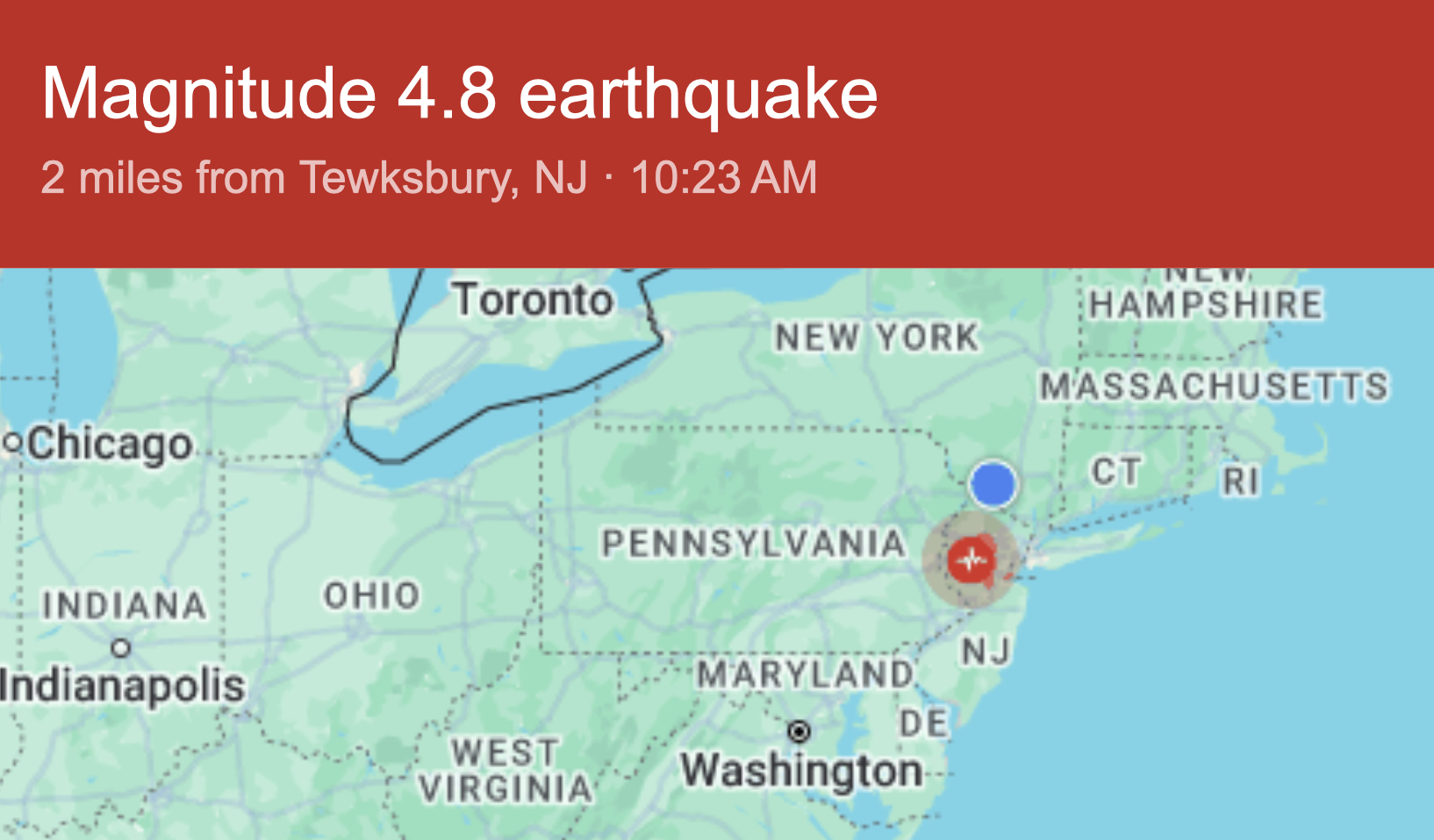 [新聞] 快訊：紐澤西發生規模4.8地震 紐約、費城有震感