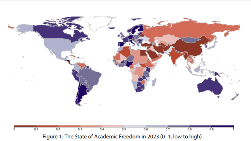 国际报告：中国学术自由全球排名倒数第八