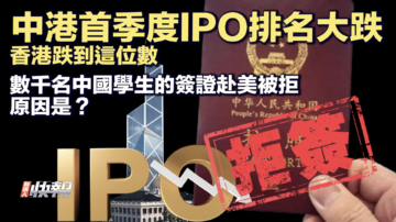 【快報完整版】中港首季IPO排名大跌