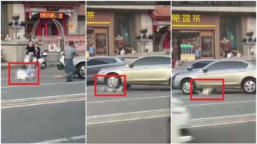 傳洛陽轎車碾壓行人 又反覆猛撞電線桿（視頻）