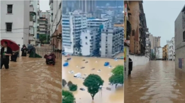 广东多地暴雨韶关内涝严重 未来数日仍有暴雨