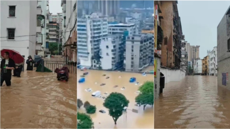 廣東多地暴雨韶關內澇嚴重 未來數日仍有暴雨