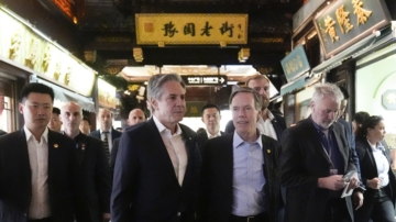 布林肯抵达上海 开启第二次访华行程