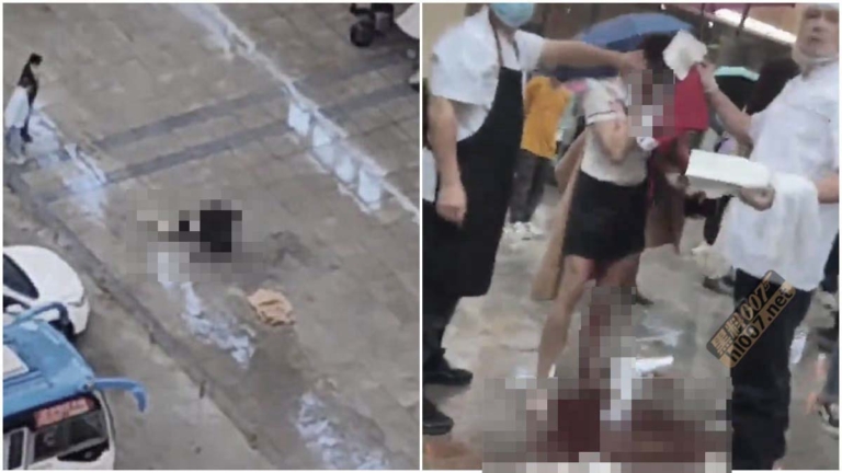 四川內江男子當街割下女子耳朵（視頻）